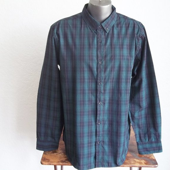 OURCASTE Dark Academia Preppy Parochial Tartan Punk Plaid Kevin Shirt XL NWT - Picture 1 of 8